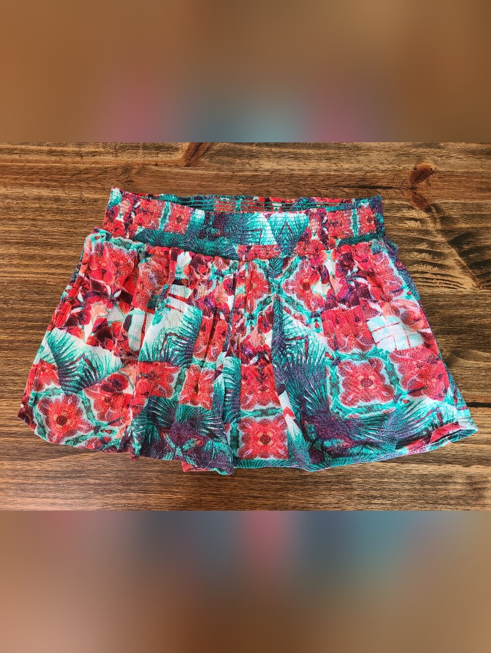 Mossimo Supply Co. - Tropical Green/Red Short Shorts